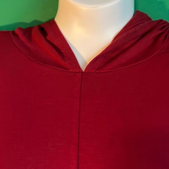 Zella Girl Hooded Pullover Burgundy size 8/10 - Picture 8 of 12